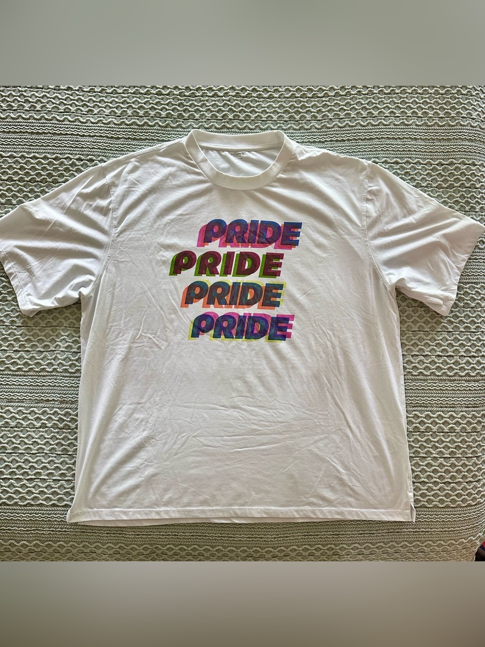 Men's Old Navy White PRIDE Active Tee - Oversized Large